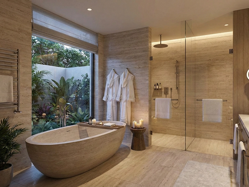 施工事例3: 癒しのバスルーム