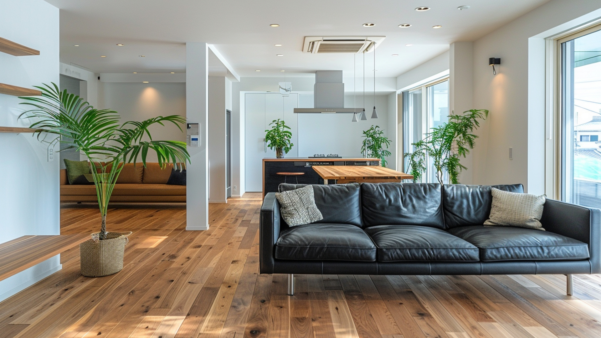 リフォーム後の温かみのあるリビング